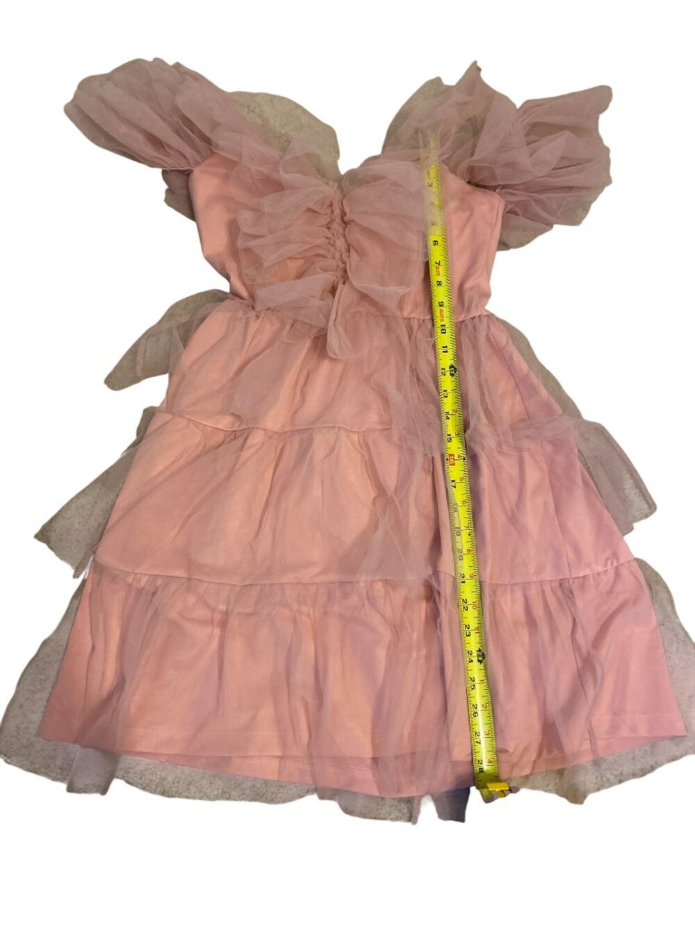 NWT Simplee Fairycore Princess Ballet Blush Pink Tulle Sz S Off Shoulder Dress - Picture 9 of 10